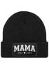 Damen Beanie Strickmütze mit Spruch Mama since und Jahreszahl personalisiert Aufdruck anpassbar Damenmütze Moonworks®preview