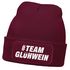 Damen Beanie Strickmütze mit Spruch Team Glühwein Aufdruck Lustig Damenmütze Wintermütze Moonworks®preview