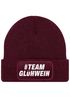 Damen Beanie Strickmütze mit Spruch Team Glühwein Aufdruck Lustig Damenmütze Wintermütze Moonworks®preview