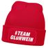 Damen Beanie Strickmütze mit Spruch Team Glühwein Aufdruck Lustig Damenmütze Wintermütze Moonworks®preview