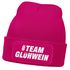 Damen Beanie Strickmütze mit Spruch Team Glühwein Aufdruck Lustig Damenmütze Wintermütze Moonworks®preview