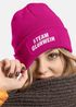 Damen Beanie Strickmütze mit Spruch Team Glühwein Aufdruck Lustig Damenmütze Wintermütze Moonworks®preview
