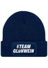 Damen Beanie Strickmütze mit Spruch Team Glühwein Aufdruck Lustig Damenmütze Wintermütze Moonworks®preview