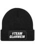 Damen Beanie Strickmütze mit Spruch Team Glühwein Aufdruck Lustig Damenmütze Wintermütze Moonworks®preview