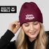 Damen Beanie Strickmütze mit Spruch Vino Digga Aufdruck Lustig Damenmütze Geschenkidee Weintrinker Moonworks®preview