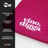Damen Beanie Strickmütze mit Spruch Vino Digga Aufdruck Lustig Damenmütze Geschenkidee Weintrinker Moonworks®preview