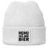 Damen Beanie Strickmütze Spruch Weihnachtsmann Santa Ho Ho Hol mir Bier Patch mit Aufdruck Moonworks®preview