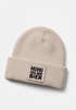 Damen Beanie Strickmütze Spruch Weihnachtsmann Santa Ho Ho Hol mir Bier Patch mit Aufdruck Moonworks®preview