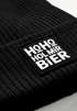 Damen Beanie Strickmütze Spruch Weihnachtsmann Santa Ho Ho Hol mir Bier Patch mit Aufdruck Moonworks®preview