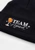 Damen Beanie - Team Aperol - Patch Strickmütze mit Spruch Aufdruck Lustig Damenmütze Acessoires Gruppenoutfit Moonworks®preview