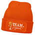 Damen Beanie - Team Aperol - Patch Strickmütze mit Spruch Aufdruck Lustig Damenmütze Acessoires Gruppenoutfit Moonworks®preview