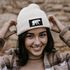 Damen Beanie Wintermütze mit Patch Bär Lineart Polygon Natur Outdoor Aufdruck Print Strickmütze Neverless®preview