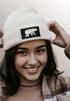 Damen Beanie Wintermütze mit Patch Bär Lineart Polygon Natur Outdoor Aufdruck Print Strickmütze Neverless®preview