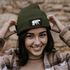 Damen Beanie Wintermütze mit Patch Bär Lineart Polygon Natur Outdoor Aufdruck Print Strickmütze Neverless®preview