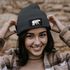 Damen Beanie Wintermütze mit Patch Bär Lineart Polygon Natur Outdoor Aufdruck Print Strickmütze Neverless®preview