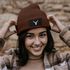 Damen Beanie Wintermütze mit Patch Hirsch Polygon Design Aufdruck Print Strickmütze Outdoor Fashion Frauen Neverless®preview