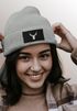 Damen Beanie Wintermütze mit Patch Hirsch Polygon Design Aufdruck Print Strickmütze Outdoor Fashion Frauen Neverless®preview