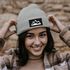 Damen Beanie Wintermütze mit Patch Mountain Badge Berge Outdoor Aufdruck Print Strickmütze Wandern Neverless®preview