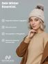Damen Bommelmütze mit Fleecefutter Pudelmütze Strickbeanie Strickmütze Wintermütze Neverless®preview