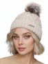 Damen Bommelmütze mit Fleecefutter Pudelmütze Strickbeanie Strickmütze Wintermütze Neverless®preview