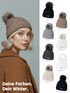 Damen Bommelmütze mit Fleecefutter Pudelmütze Strickbeanie Strickmütze Wintermütze Neverless®preview
