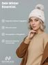 Damen Bommelmütze mit Fleecefutter Pudelmütze Strickbeanie Strickmütze Wintermütze Neverless®preview
