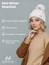 Damen Bommelmütze mit Fleecefutter Pudelmütze Strickbeanie Strickmütze Wintermütze Neverless®preview