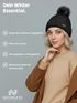 Damen Bommelmütze mit Fleecefutter Pudelmütze Strickbeanie Strickmütze Wintermütze Neverless®preview