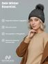 Damen Bommelmütze mit Fleecefutter Pudelmütze Strickbeanie Strickmütze Wintermütze Neverless®preview