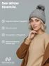 Damen Bommelmütze mit Fleecefutter Pudelmütze Strickbeanie Strickmütze Wintermütze Neverless®preview
