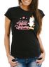 Damen Einhorn T-Shirt Born to be a wild unicorn Einhorn auf Skateboard Slim Fit Moonworks®preview