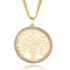 Damen Halskette großer Lebensbaum Anhänger Tree of Life Zirkonias vergoldet Autiga®preview
