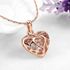 Damen Halskette Herz Kette 3D Heart Anhänger vergoldet Geschenk Zirkonia Kristallpreview