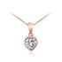 Damen Halskette Herz Kette Heart Anhänger vergoldet Zirkonia Kristall Geschenkpreview