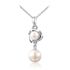 Damen Halskette Perlen Anhänger Zirkonia Kristalle vergoldet Autiga®preview