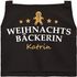 Damen Küchenschürze Backschürze Aufdruck Weihnachtsbäckerin Wunschname Kochschürze personalisiert Baumwolle SpecialMe®preview