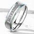 Damen Ring Edelstahl Zirkonia Kristalle Farbrand Herren Bandring Autiga®preview