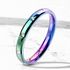 Damen Ring Edelstahl Zirkonia Kristalle Herren Stapelring Bandring Autiga®preview