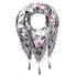 Damen Schal mit Fransen Blumen Punkte Dots Dreieckstuch Halstuch quadratisch Patchwork-Look Autiga®preview