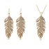 Damen Schmuck-Set Federn, Feather, Ohrringe und Kette mit Feder Anhänger Autiga®preview