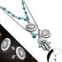 Damen Schmuck-Set Halskette mit Anhänger Hamsa Hand der Fatima Ohrringe Ohrstecker Zirkonia Kristall Geschenk Autiga®preview
