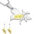 Damen Schmuck-Set Vogel Halskette mit Anhänger Bird Ohrhänger Ohrringe Ohrstecker Geschenk Autiga®preview
