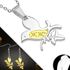 Damen Schmuck-Set Vogel Halskette mit Anhänger Bird Ohrhänger Ohrringe Ohrstecker Geschenk Autiga®preview
