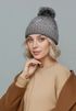 Damen Strick-Mütze Merino Wollmütze Bommelmütze Wintermütze mit Umschlag Pudelmütze Strickbeanie Neverless®preview