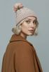 Damen Strick-Mütze Merino Wollmütze Bommelmütze Wintermütze mit Umschlag Pudelmütze Strickbeanie Neverless®preview