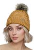 Damen Strick-Mütze Merino Wollmütze Bommelmütze Wintermütze mit Umschlag Pudelmütze Strickbeanie Neverless®preview