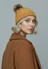 Damen Strick-Mütze Merino Wollmütze Bommelmütze Wintermütze mit Umschlag Pudelmütze Strickbeanie Neverless®preview