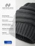 Damen Strickbeanie Slouchy Strickmütze ohne Bommel Wintermütze mitUmschlag ungefüttert Grobstrick Neverless®preview