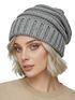 Damen Strickbeanie Slouchy Strickmütze ohne Bommel Wintermütze mitUmschlag ungefüttert Grobstrick Neverless®preview