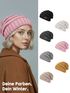 Damen Strickbeanie Slouchy Strickmütze ohne Bommel Wintermütze mitUmschlag ungefüttert Grobstrick Neverless®preview